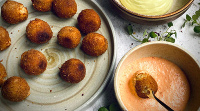 Tunworth croquettes with mayonnaise dips