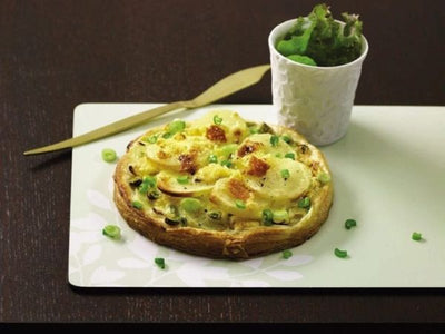 Potato, Cheshire Cheese and Spring Onion Tarts