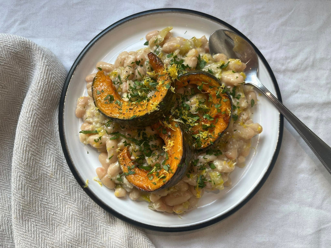 Squash, White Beans & Cornish Yarg