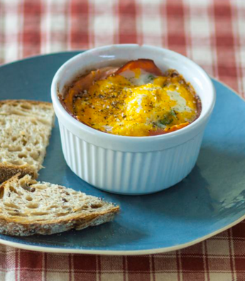 Baked Ham and Egg Pots