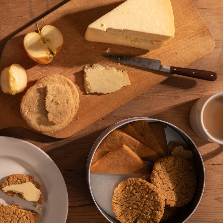 Quince Bakery Biscuit Tin & Kirkham's Lancashire