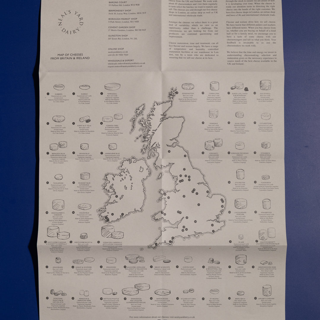 Neal's Yard Dairy Cheese Map