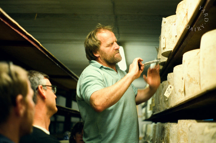 our-work: Selecting cheeses at the farm